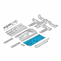 OEM 2016 Kia Soul Panel-Center Floor Side, L Diagram - 65111B2000