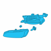 OEM Hyundai Front Passenger Side Fog Light Assembly Diagram - 92202-4Z000