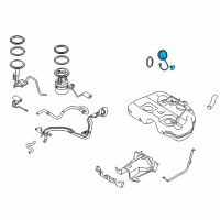 OEM 2013 Nissan Murano Filler Cap Assembly Diagram - 17251-1LA1G