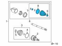 OEM GMC Yukon Inner Boot Diagram - 84392118