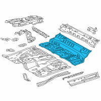 OEM 2014 Scion iQ Center Floor Pan Diagram - 57605-74010