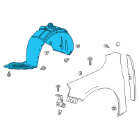 OEM 2016 Chevrolet Impala Fender Liner Diagram - 84204441