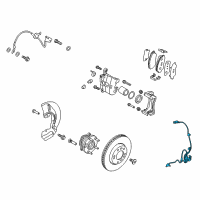 OEM 2021 Hyundai Tucson Sensor Assembly-Abs Front Wheel , L Diagram - 95670-D3000