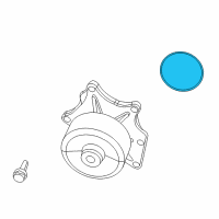 OEM 2003 Dodge Viper Gasket-Water Pump Diagram - 5037171AB