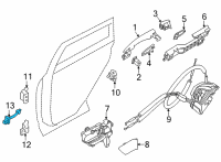 OEM Nissan Rogue Link Assy-Check, Rear Door LH Diagram - 82431-6RA0A