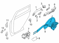 OEM 2021 Nissan Rogue Controller-Lock & Remote, Rear Door RH Diagram - 82500-6RR0A
