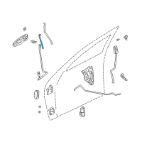 OEM 2003 Chrysler Sebring Link-Key Cylinder To Latch Diagram - 4814589AD