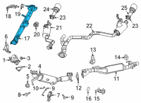 OEM 2020 Ram 1500 Exhaust Extension Converter Diagram - 68374959AB