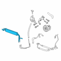 OEM 2009 Cadillac CTS Power Steering Cooler Diagram - 25821303