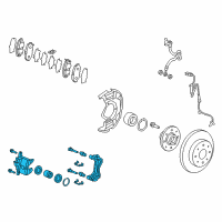 OEM Acura ILX Caliper Sub-Assembly, Right Front Diagram - 45018-SZW-000