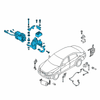 OEM 2011 Hyundai Equus Compressor & Bracket Assembly Diagram - 55880-3N000