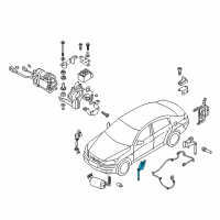 OEM 2013 Hyundai Equus Sensor Assembly-Front Height , RH Diagram - 55830-3M100