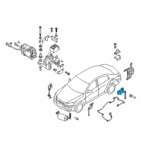 OEM 2013 Hyundai Equus Sensor Assembly-Rear Height, RH Diagram - 55830-3M300
