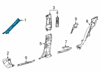 OEM Lexus NX350 GARNISH ASSY, FR PIL Diagram - 62210-78020-A0