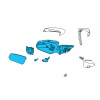 OEM 2013 Ford Mustang Mirror Assembly Diagram - DR3Z-17682-DA