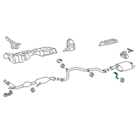 OEM 2021 Toyota Avalon Rear Muffler Hanger Diagram - 17577-0P050