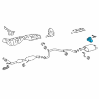 OEM 2022 Lexus ES250 Support, Exhaust PIP Diagram - 17566-F0010