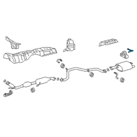 OEM 2022 Toyota Camry Rear Muffler Hanger Diagram - 17575-0P200