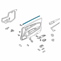 OEM 2013 Honda Accord Weatherstrip, L. FR. Door (Inner) Diagram - 72375-T3L-A01