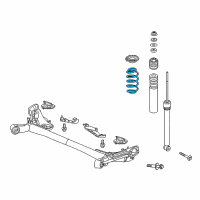 OEM 2015 Honda Fit Spring, Rear Diagram - 52441-T5R-A03