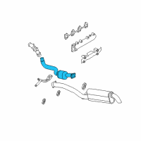 OEM GMC Sierra 2500 HD Classic Oxidation Catalytic Converter Assembly Diagram - 15229341