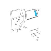 OEM Toyota Highlander Applique Diagram - 75765-0E020