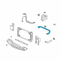 OEM 2000 Cadillac DeVille Upper Hose Diagram - 25668019