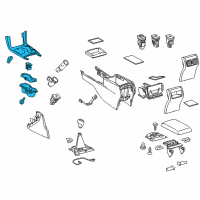 OEM 2017 Toyota Camry Console Panel Diagram - 58805-06351