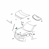 OEM 2010 Scion xB Support Rod Holder Diagram - 53452-12100