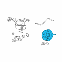 OEM 2008 Chevrolet HHR Power Brake Booster ASSEMBLY Diagram - 25862275