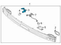 OEM 2022 Kia Carnival Holder & Wiring-Rear Diagram - 92492R0000