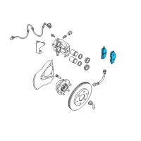 OEM Nissan Front Brake Pads Kit Diagram - D1060-ZP00C