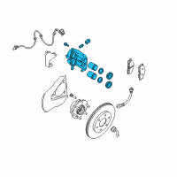 OEM 2005 Nissan Frontier REMAN CALIPER Front Right Diagram - 41001-EA015RE