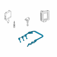 OEM Hyundai Santa Fe Cable Set-Spark Plug Diagram - 27501-39A70