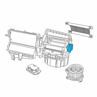 OEM Jeep Wrangler Evaporator Heater-Actuator Diagram - 68018109AA