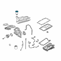 OEM 2005 Ford Explorer Oil Filler Tube Cap Diagram - 9L2Z-6766-A