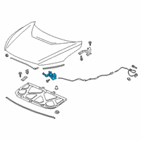 OEM 2021 Honda Clarity Lock Assy., Hood Diagram - 74120-TRT-A01