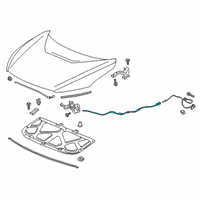 OEM 2018 Honda Clarity Wire Assembly, Front Hood Diagram - 74131-TRV-A02