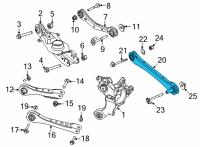 OEM Ford Mustang Mach-E ARM ASY - REAR SUSPENSION Diagram - LJ9Z-5500-F