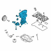 OEM 2016 Kia Forte Cover Assembly-Timing Chain Diagram - 213502E350