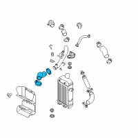 OEM 2017 Hyundai Santa Fe Sport Hose-INTERCOOLER Inlet B Diagram - 28283-2GTA1