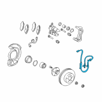 OEM 1999 Toyota Camry ABS Sensor Wire Diagram - 89543-07010