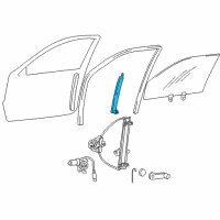 OEM 2000 Hyundai Accent Channel Assembly-Front Door Rear, L Diagram - 82550-25200