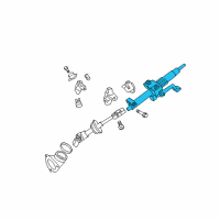 OEM 2010 Toyota Camry Column Assembly Diagram - 45250-06480