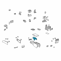 OEM 2012 Lexus LS460 Hinge Sub-Assy, Console Compartment Door Diagram - 58907-50050
