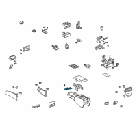 OEM Lexus Lock Sub-Assy, Console Compartment Door Diagram - 58908-50050-A0