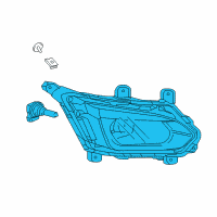 OEM 2016 GMC Terrain Fog Lamp Assembly Diagram - 23375569