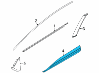 OEM 2021 Nissan Rogue Moulding-Front Door, RH Diagram - 80870-6RA0B