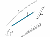 OEM 2021 Nissan Rogue Moulding Assy-Front Door Outside, RH Diagram - 80820-6RA0A