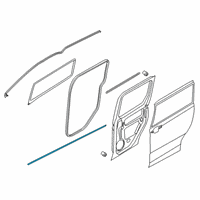 OEM 2018 Ford Transit Connect Lower Weatherstrip Diagram - DT1Z-61253A11-B